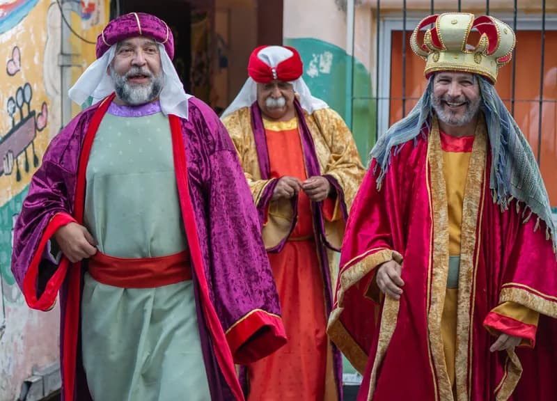Cabalgata de Reyes por la calle