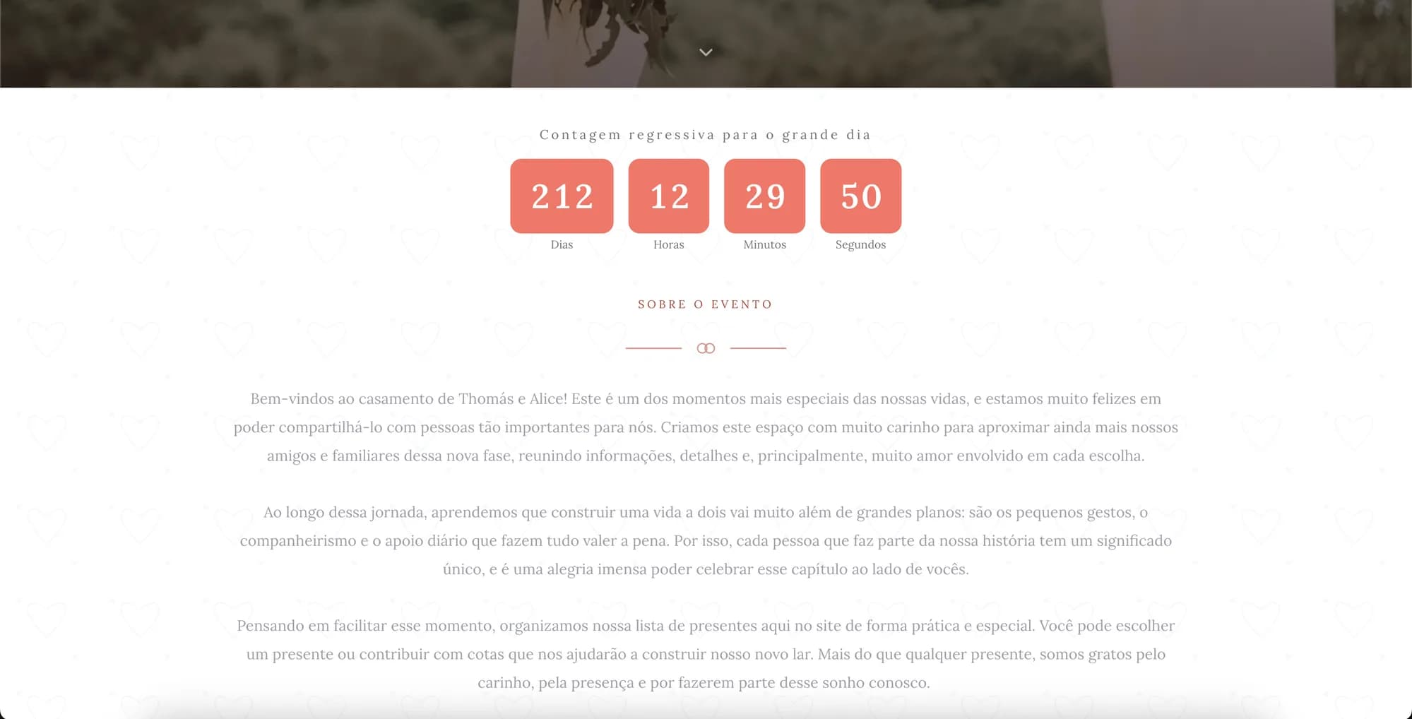 Exemplo de lista de chá de bebê