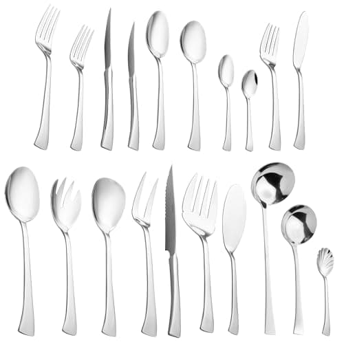 WOLFF - Faqueiro 130 Peças de Aço Inox com Caixa Litografada Berna - Serve 12 Pessoas