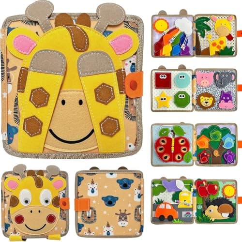 Livro Sensorial Montessori para Crianças Pequenas, Brinquedos Sensoriais Educativos para Crianças de 1 a 3 Anos